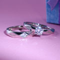 Royal Bond His Queen & Her King Couple Rings Set - Adjustable Size. 