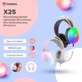 Onikuma X25 Wired Gaming Headset With Mic Noise Cancelling Gaming Headphones RGB Light For Laptop PC. 
