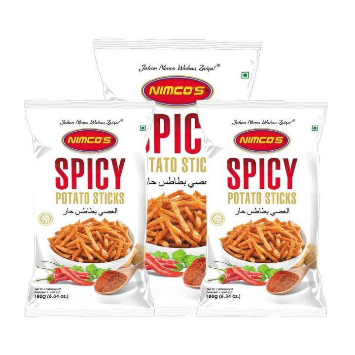 Nimco's Spicy Potato Sticks 180g Pack of 3