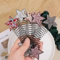 2Pcs Star Rhinestone Hair Clips Comb Hair Broken Tidy Artifact Headband Metal Hairpins for Bridal Wedding Hair Accessories Headwear. 
