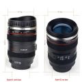 Premium Coffee Mug Tumbler Camera Lens Cup Thermal Thermos Water Bottle Stainless Steel With Cover Insulated Vacuum Flasks Travel Drinks. 