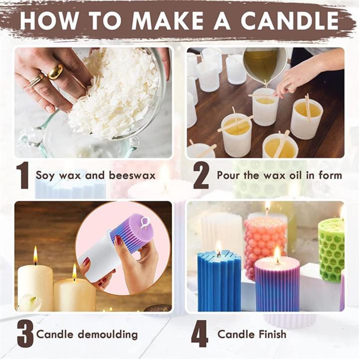 Candle Moulds Silicone Moulds Cylinder Candle Moulds Pillar Candle Moulds for Candle Making