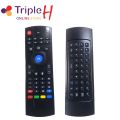 Voice Air Fly Remote Control With Mini Keyboard Gyroscope Air Mouse / Wireless Keyboard / Voice Function / IR Learning / 2.4G Receiver USE FOR Android TV Box / Mini PC / Smart TV / Projector / HTPC / All In One PC/TV | Triple H. 