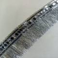 Silver colour kiran lace for ladies dresses size is 1 inch for sale in very reasonable price.. 