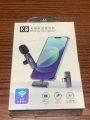 K8 Wireless Microphone Universal Plug Play Mini Collar Clip Microphone Transmitter for Mobile Phone. 