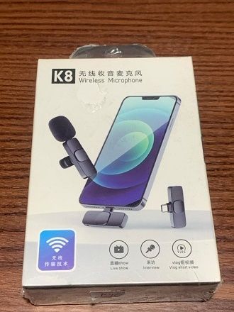 K8 Wireless Microphone Universal Plug Play Mini Collar Clip Microphone Transmitter for Mobile Phone