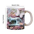 350ML Cartoon Ceramic Mug Retro Imitation Enamel Mugs Office Home Funny Water Cups Breakfast Milk Coffee Tea Cup For Gift. 