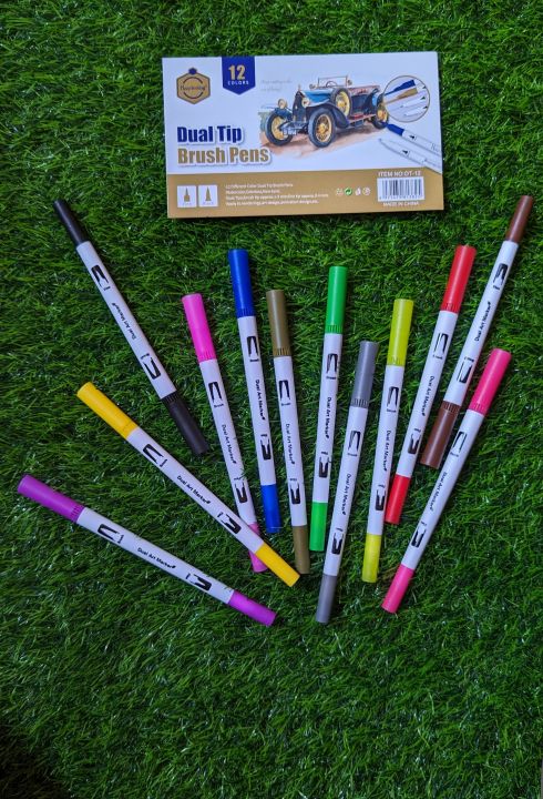 Keep%20Smiling%20Dual%20Tip%20Brush%20Pen%20Art%20Marker%2012%20Pcs%20Set%20-%20Image%207