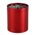 Double Turbine Turbo Charger Air Intake Gas Fuel Saver Fan for Car (red). 