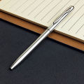 Pocket Short Mini Ballpoint Pen Personalized Customization Logo Carving Name Silver Metal Pen Rod Portable Pocket Pen Stationery. 