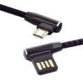 15Cm Micro- Usb 5Pin Right Angle To Left Right Angle 90 Degree Usb 2.0 Dual Elbow Data Charging Cable for Tablet & Phone V8. 