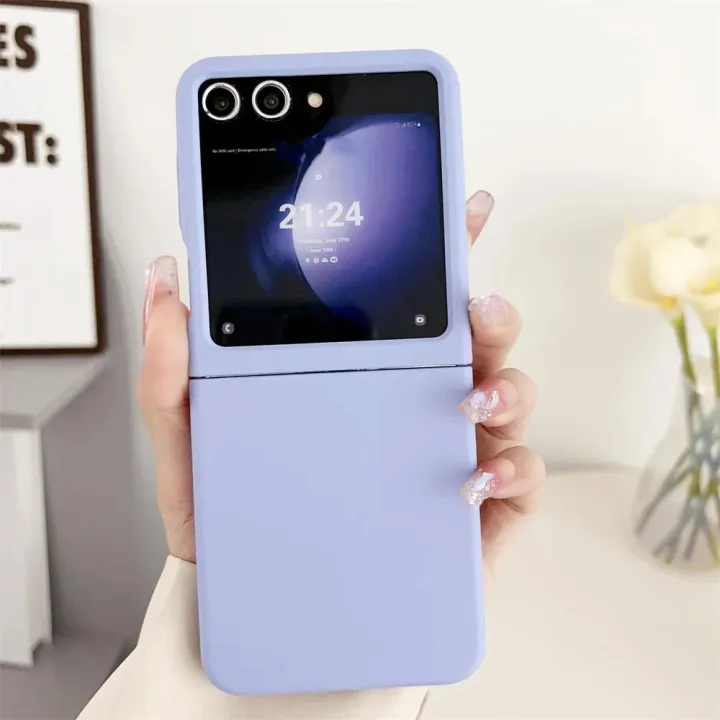 New Big Screen Dirty Slim n Feelp 5 5G Z Fli Ski Phone Case Z Flip 5 Color Phone Case for Samsung Galaxy Shockproof Folding Cover