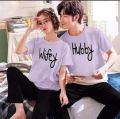 Couple Printed Tshirt Trouser Night Dress. 