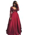 Women Satin Silk Long Skirt Maroon. 