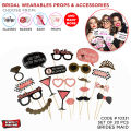 Bride To Be, Bridal Shower & Miss & Mrs Wearables, Props & Accessories Collections Set Sash Bachelor Party Sash Bridal Shower Hen, Glasses, Tiyara, Badges Party Wedding Decorations For Team Bride Theme For Friend OR Sister Brides Maids Weddings Lkq47nWf. 