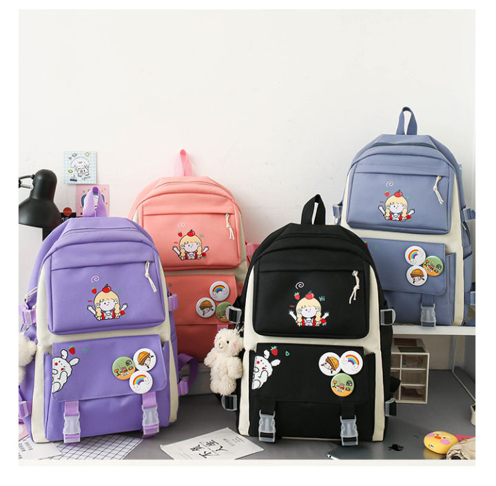 EFASHION%202022%20Women%20Backpack%203%20Pcs%20Set%20%20School%20Bags%20For%20Teenage%20Girls%20%20College%20Student%20Kids%20Book%20Bag%20Rucksack%20-%20Image%205