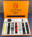 Ultra 7 IN 1 SmartWatch 2.1 Inch Full HD Screen Series 8 Wireless Charging 7 Straps Waterproof. 