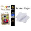 Combo Pack of 10 Sheets Sticker Paper A4 Glossy Photo for Inkjet Printer. 
