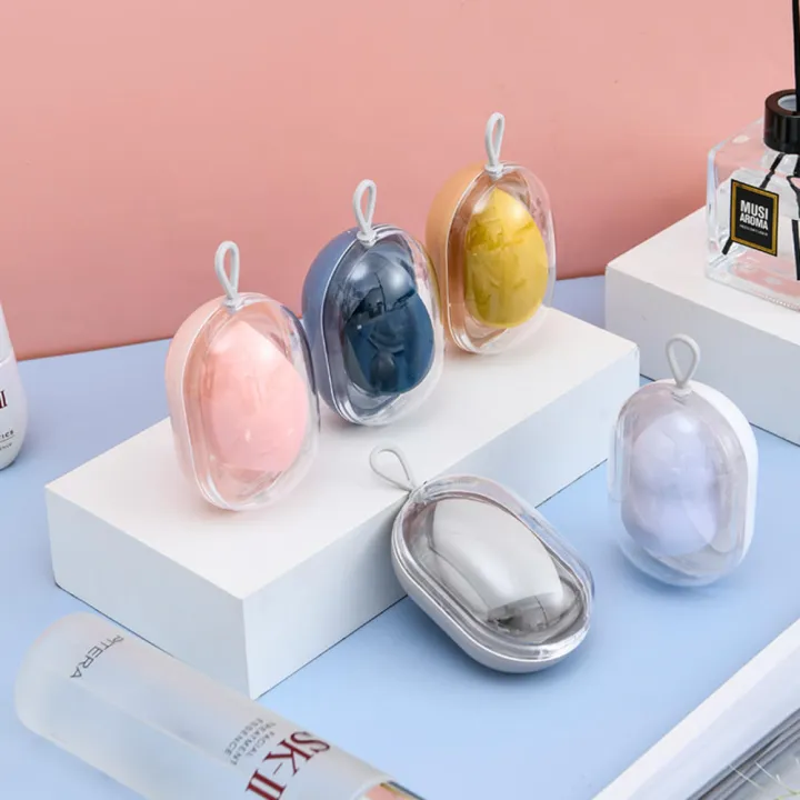 Puffs Rack Holder Empty Cosmetic Egg Shaped Rack Transparent Puffs Drying Box 1PC ...