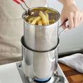 Deep Fryer Set French Fries Pot French Fries Cooker Frying Basket Deep Fryer Pot for Baking Frying Boiling Home Kitchen. 