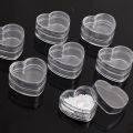 1/2Pcs Mini Transparent Plastic Storage Box Flower Heart Boxes Pill Moisture-proof Small Case DIY Jewelry Packaging. 