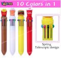 01 Pcs Multicolor Pen 10 in 1 Cute Color Pen Fast Food Burger Fries Cola Design Ballpoint Pens Multicolor Pens 0.5 mm 10 Colors Ink in One Ballpoint Pen - Birthday Return Gift Party Favor Kids Stationery Set Small Gifts. 