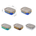 Compartmented Lunch Box Stackable Bento Box Lunch Container Dishwasher Safe Modern Design 2 Compartments for Southeast Asian Buyers Healthy Portion Lunch Box. 