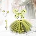 Butterfly Costume for Kids Girls Themed Party Role Festival Headdress Four Leaf Butterfly. 