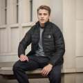 ELO - Burnt Soul Men's Logo Embroidered Puffer Jacket for Men. 