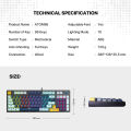 FANTECH ATOM 96 MK890 V2 MIZU Edition RGB Full Key Roll Over Hot Swappable Mechanical Keyboard All Anti Ghost Keys Fully Customizable Red Switch. 