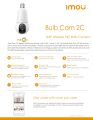 IMOU Bulb Cam 2C 3 MP Indoor Wi-Fi 6 Bulb Camera (IPC-K6C-3H1WEB) – 360° Pan-Tilt, AI Human Detection & 512 GB SD Support. 