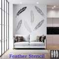 MOdren leaves Reusable Stencil For wall Painting Art DIY Home Decor, Album Crafts and Canvas ID 316. 