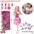 Sheel Girl Pretend Play Dolls Set Toy For Girls 6 Different Themes Dolls Set Fashion Lady Cheff Girl Pool Party Girls Pet Doctor Washing Women Married Couple Toys For Kids & Girls 3 Years Old and Up. 
