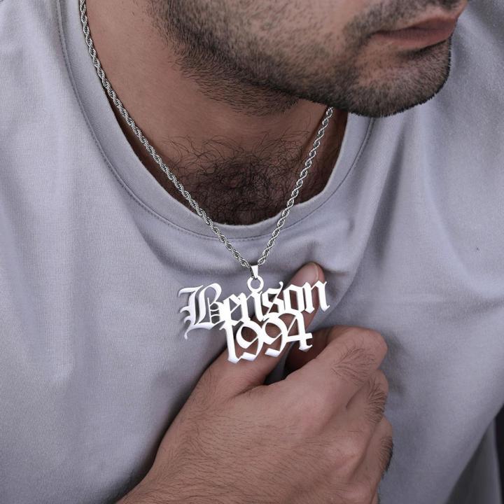Customize Name Necklace For Men/Male Fashion Jewellery