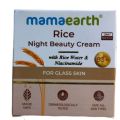 Indian Mamaearth Rice Night Cream For Clear Skin  With Rice Water & Niacinamide for Glass Skin -50g. 