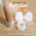 4pcs Furniture Silicon Protection Cover for Chair Legs, 4 Pcs Silicone Chair Leg Caps Furniture Leg Protectors Silicone Floor Protectors Chair Pads for Round Furniture Table Feet. 