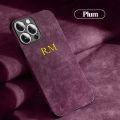 Personalised Customized Name Initials Lambskin Leather Phone Case For iPhone 14 13 12 11 Pro Max Shockproof Soft Luxury Cover. 