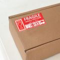 Fragile Sticker for Courier Flyer Packing Carton Best Sticky Grip for Flat Surface. 