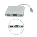 Type C 3.1 to VGA+OTG C+USB 3.0. 
