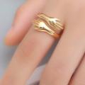 Hug Ring For Women  Cute Minimalist Hands Embracing Adjustable love  Rings Couple Jewelry Party Gift. 