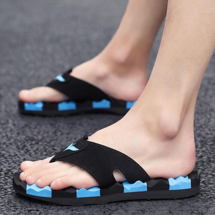 Fashion 2021 New Summer Flip-Flops Men's Slippers Trend Foam Net Red Boys Tide Brand Men's Sandals Support Shoes