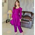 Silk Short frock with capri for women. 