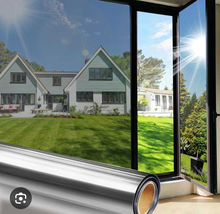 Black Tinted Glass Paper for Privacy Window and Door Privacy Protection Film, Decorative and Functional
