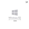 Silver Logo Sticker WIN10 Windows10 Mobile Phone Laptop Logo Metal Sticker Decor. 