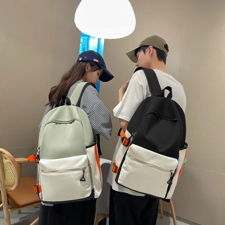 Xiulong%20New%20Korean%20Style%20Schoolbag%20Female%20College%20Student%20Male%20and%20Female%20Couple%20Student%20Backpack%20Leisure%20Harajuku%20Style%20Contrast%20Color%20Backpack%20-%20Image%202