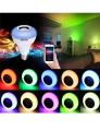 RGB LED Light Bulb E27+B22 12W Wireless Bluetooth Speaker Music Playing 16 Colors Lamp Bulb Lighting With Wireless Remote Controller. 