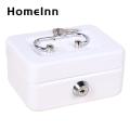 Secure Cash Storage Secure Mini Cash Box with Lock Keys Portable Metal Safe for Jewelry Cash Shock-proof Container for Mini Cash Box with Handle. 