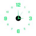 DIY 3D Luminous Wall Clock Neon Acrylic Glow Design Creative Quartz Large Size 24x24 for Living Room and Office. 