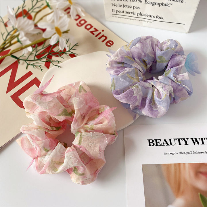 Super fairy threedimensional butterfly mesh hair rope, large intestine