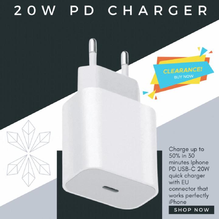 20W BEST QUALITY PD CHARGER TYPE-C FOR IPHONE) 10 11 12 PRO XS MAX IPAD_ MINI PRO AIR FAST CHARGING POWER